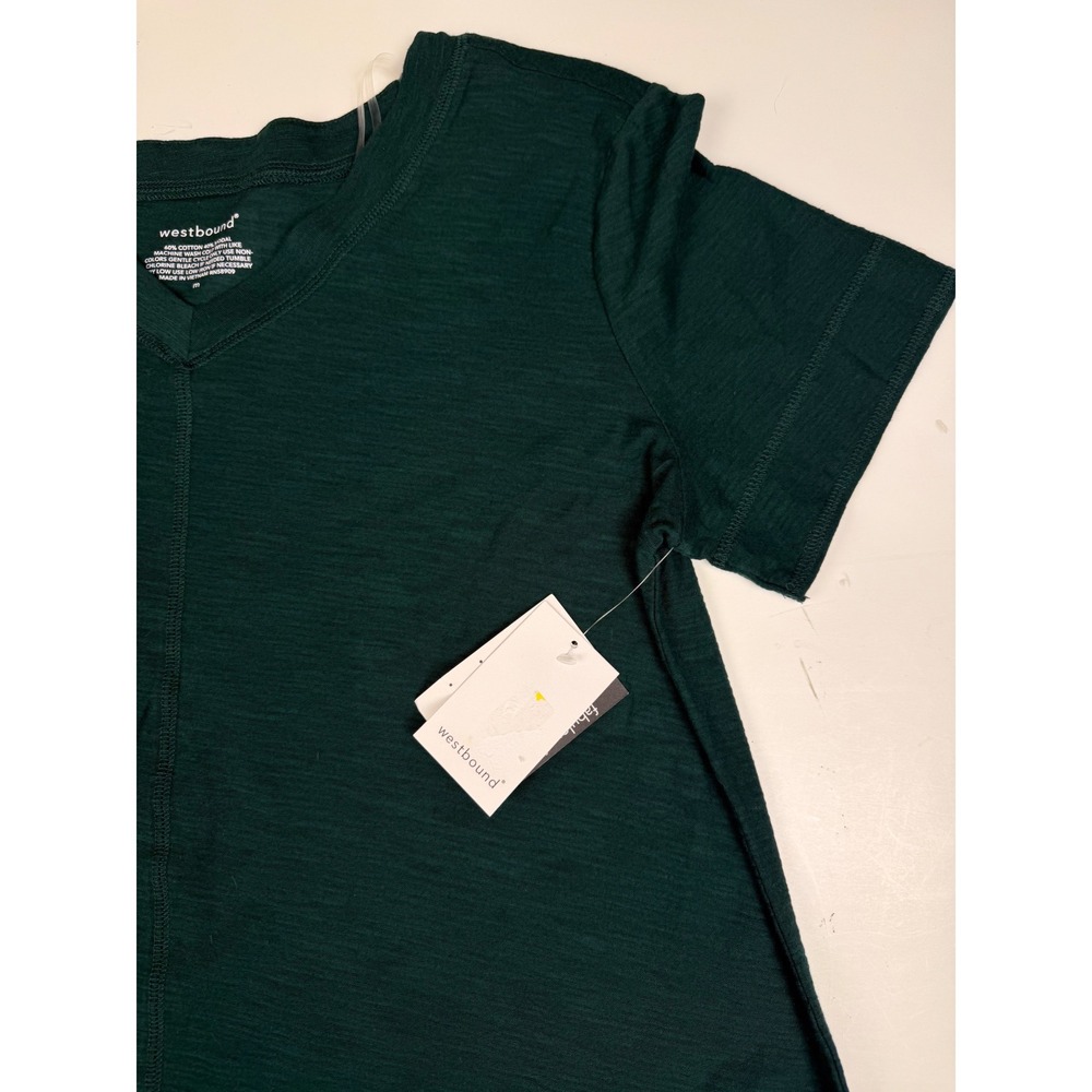 Westbound Womens V-Neck T-Shirt Lot of 2 Green Orange Cotton Modal Slub Medium - Picture 15 of 16